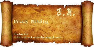 Bruck Mihály névjegykártya