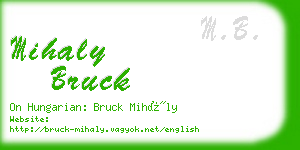 mihaly bruck business card